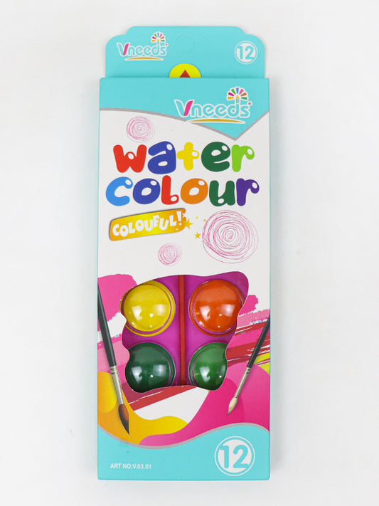 Vneeds Set of 12 Water Colors