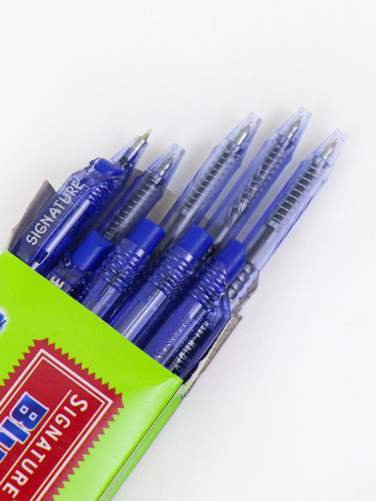 Pack Of 10 Signature Blu Ball Pen - Blue