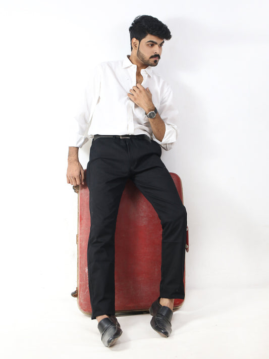 Men's Formal Dress Shirt Plain OFF White MFS364