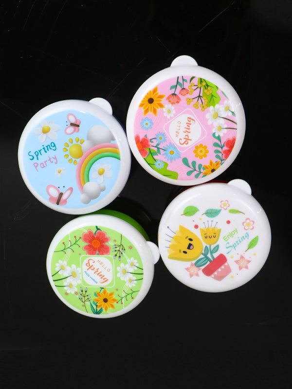 Pack of 4 Mini Food Storage Box Multicolor