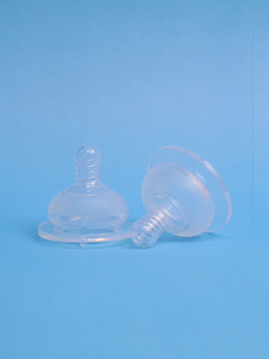 Pack Of 2 Soft Silicone Nipples/Teats - Large