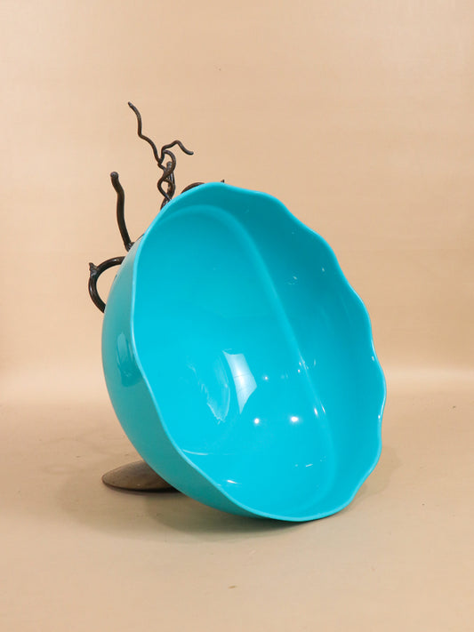 Turquoise Plastic Serving Bowl MB09