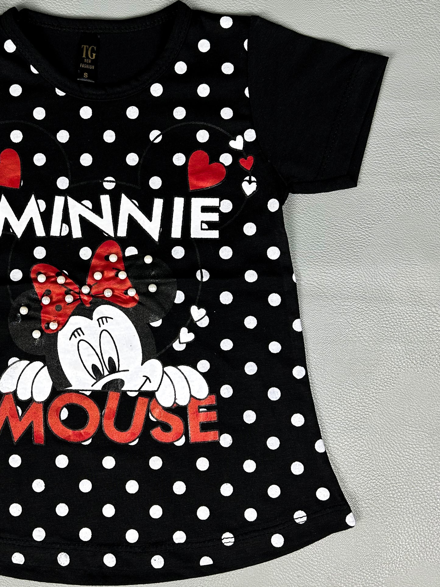 2.5Yrs - 7Yrs Minnie Black T-Shirt For Girls TB GTS33