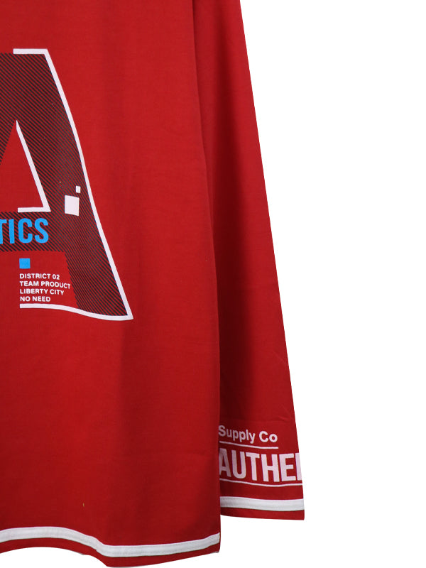 ATT Boys T-Shirt 13 Yrs - 17 Yrs Authentics Red
