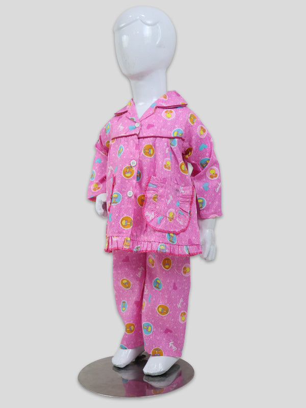 NG Kids Cotton Night Suit 1Yr - 5Yrs 05 Pink