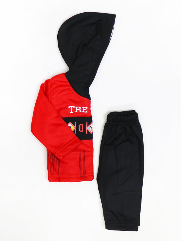 SF Hooded Newborn Baba Suit 3Mth - 9Mth King Red