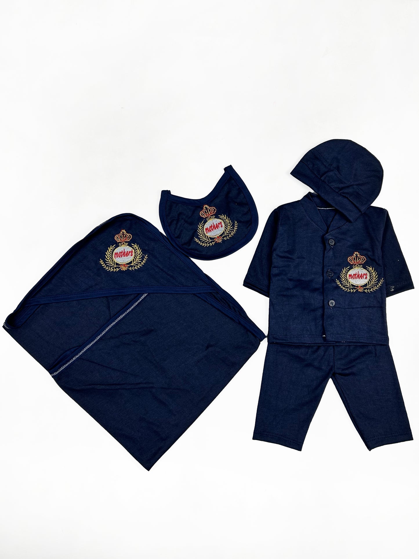 0Mth - 3Mth Navy Blue 5Pcs Gift Set For Newborn NBGS138