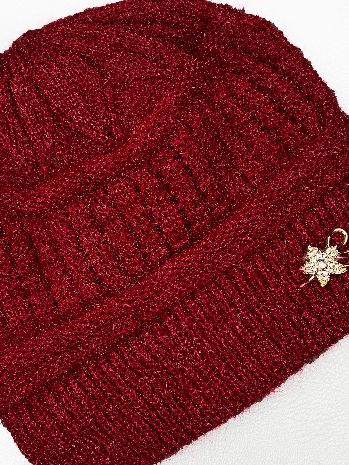 Red Beanie Winter Cap For Women's/Girls WWC09