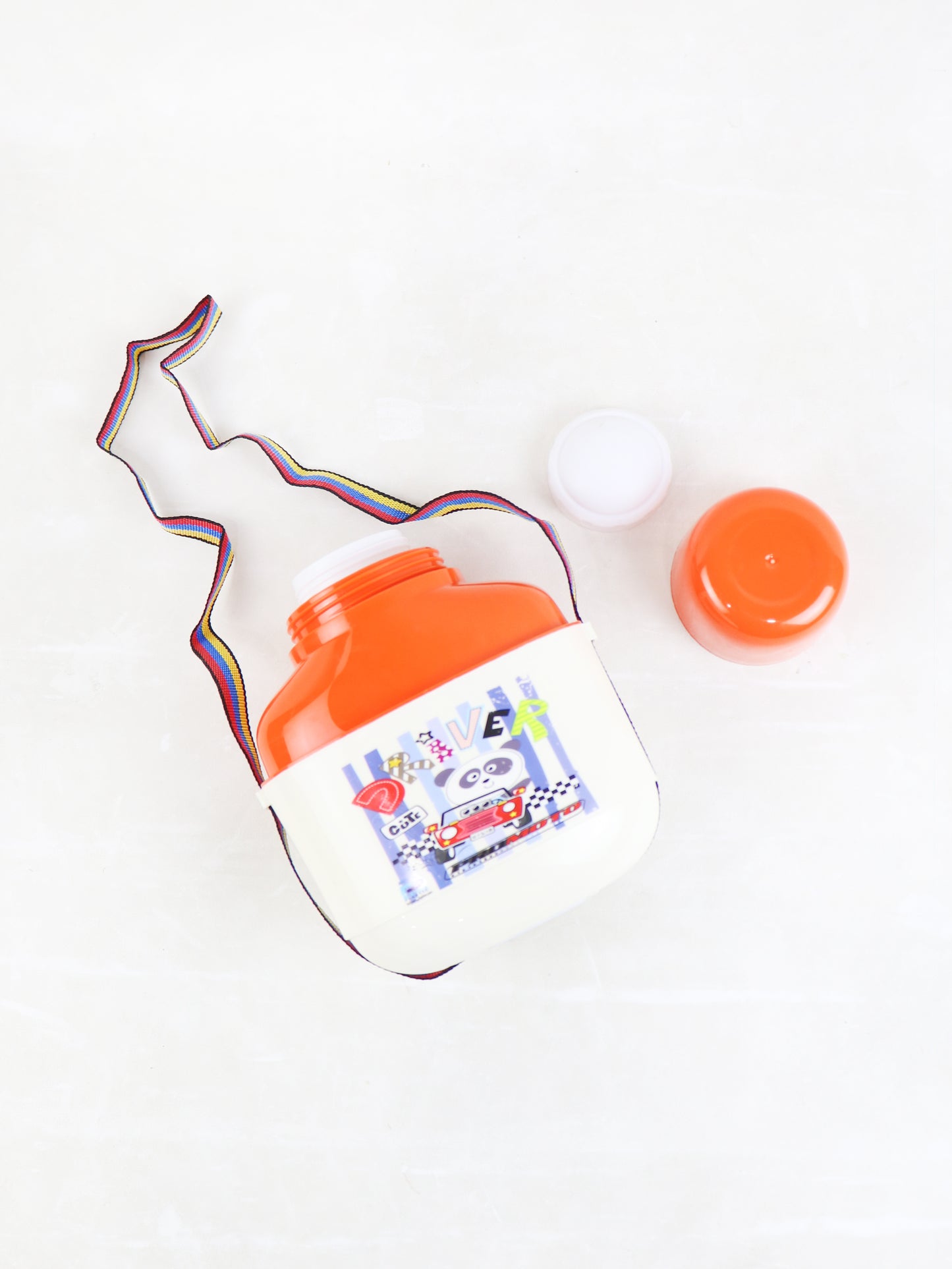 Kids Water Bottle Polo Cooler Panda Orange