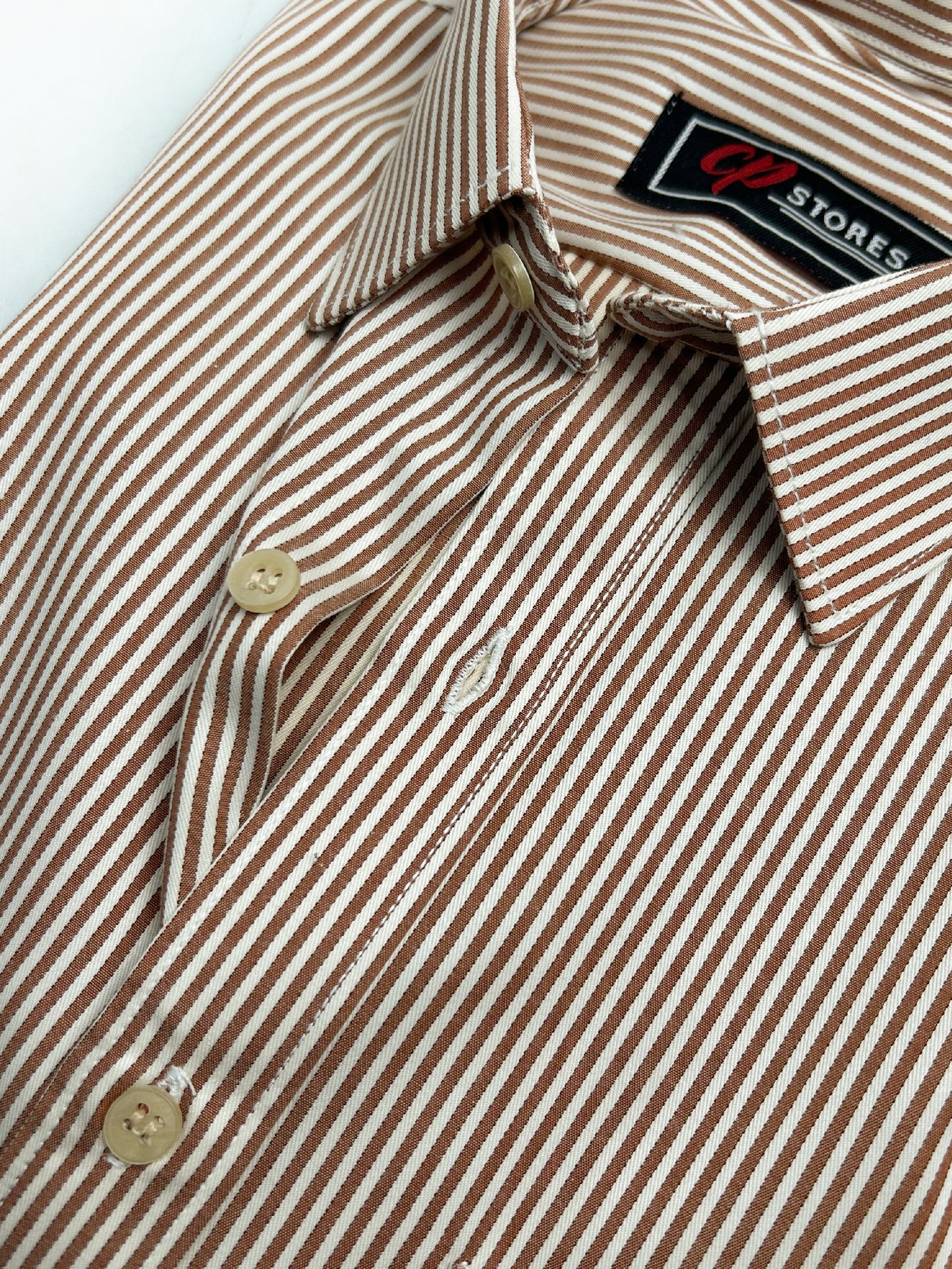 Brown Lines Formal Dress Shirt For Men AN MFS114