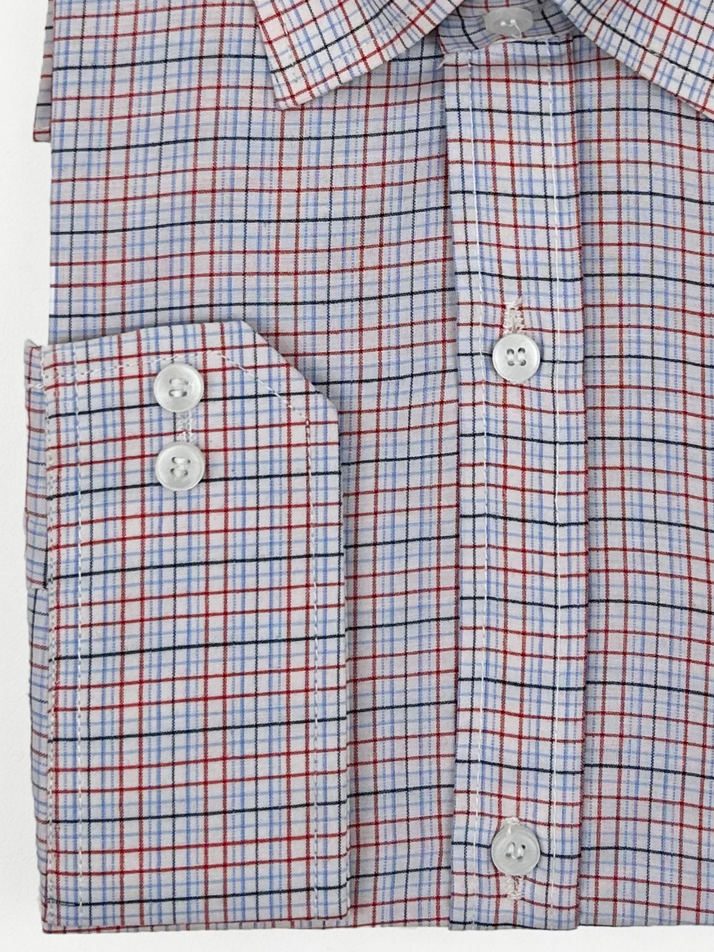 R White Checks Formal Dress Shirt For Men AZ MFS217