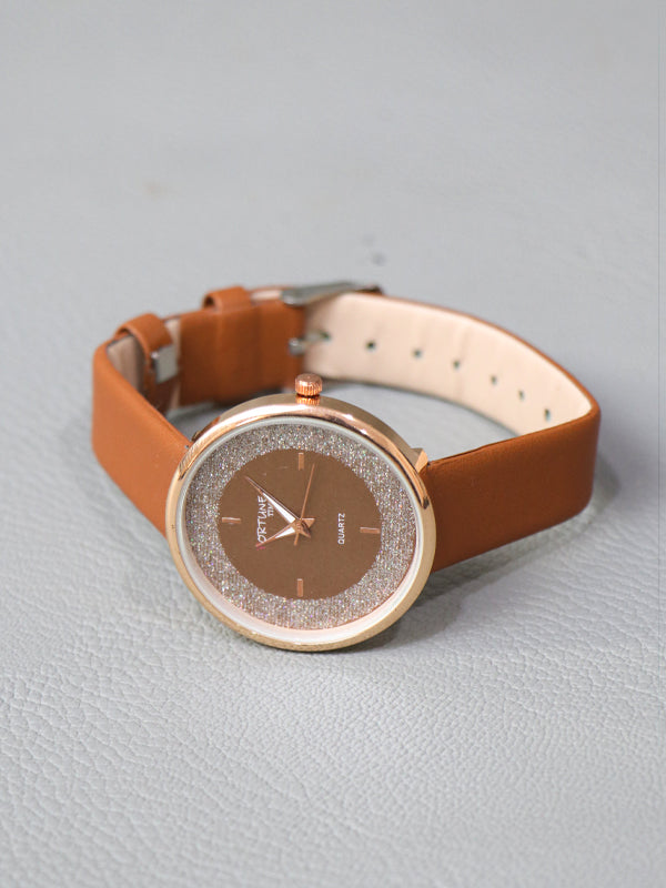 Brown Stylish Wrist Watch for Women WW28