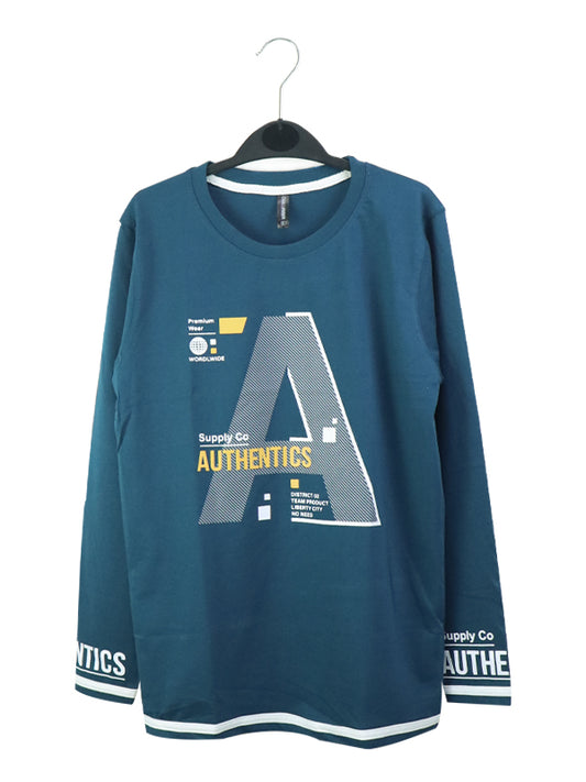 ATT Boys T-Shirt 13 Yrs - 17 Yrs Authentics Sea Blue