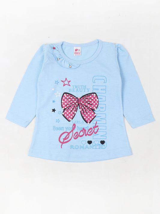 GTS05 MZ Girls T-Shirt 1 Yrs - 4 Yrs Charming Light Blue