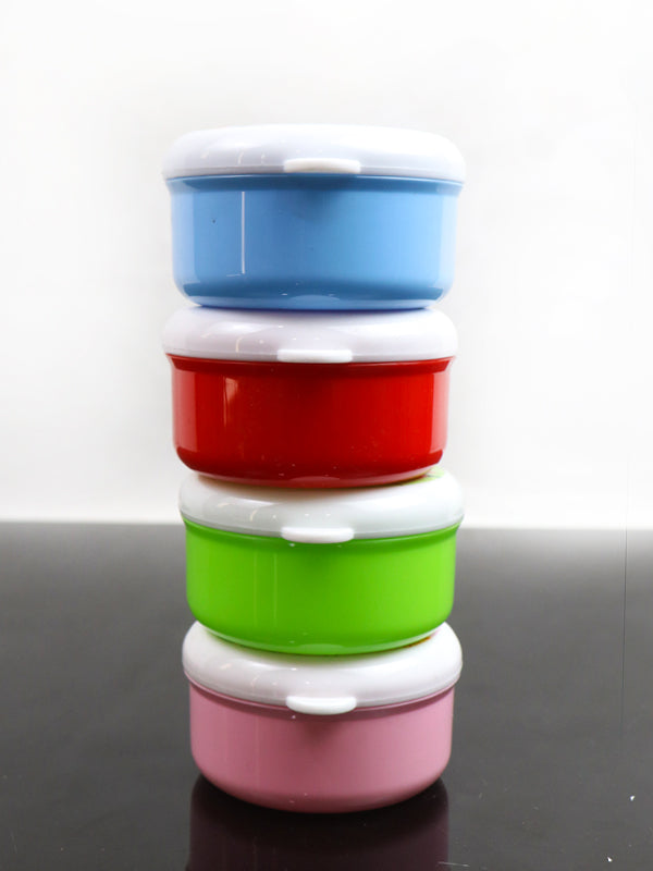 Pack of 4 Mini Food Storage Box Multicolor