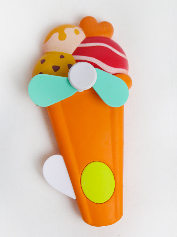 Ice Cream Hand Fan For Kids Orange