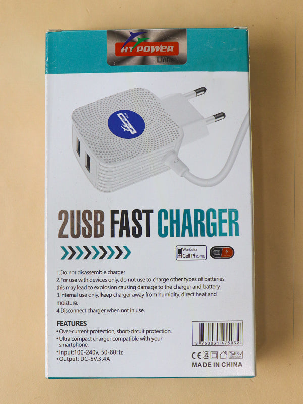 HT Power 2 Ports Fast Charger