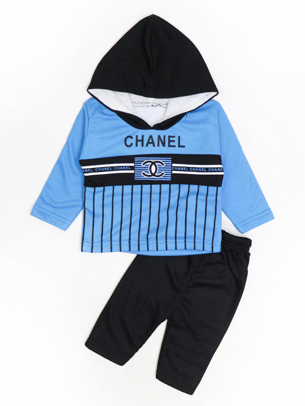 SF Hooded Newborn Baba Suit 3Mth - 9Mth Ch Blue