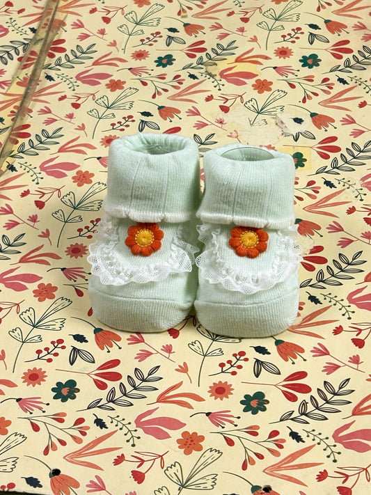 Floral Booties For Newborn NB19