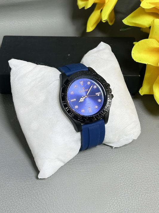 Navy Rubber Strap Watch For Men MW174