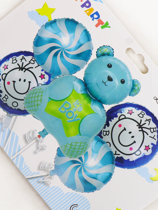 BP14 Baby Boy Shower 5 Pcs Foil Balloons