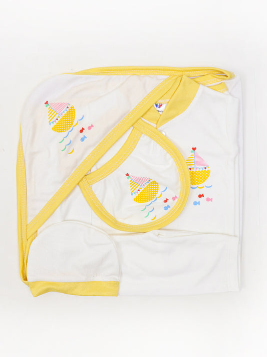 HG Newborn 5Pcs Gift Set 0Mth - 3Mth Printed Ship Yellow
