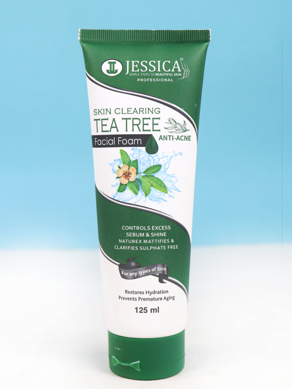 Jessica Anti-Acne Skin Clearing Tea Tree Facial Foam/Face Wash - 125ML