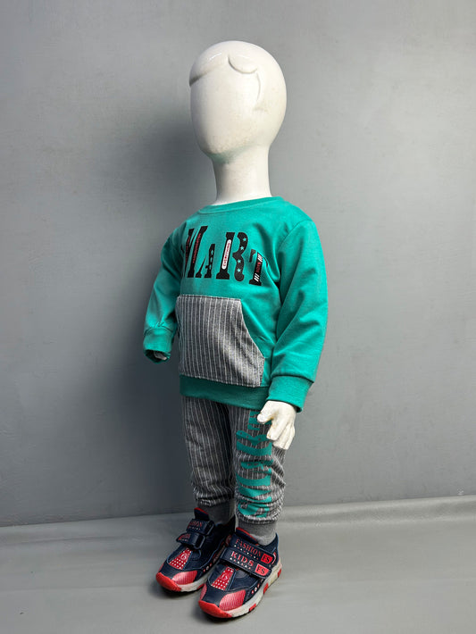 1Yr - 4Yrs Smart Dark Sea Green Suit For Kids SK BS132