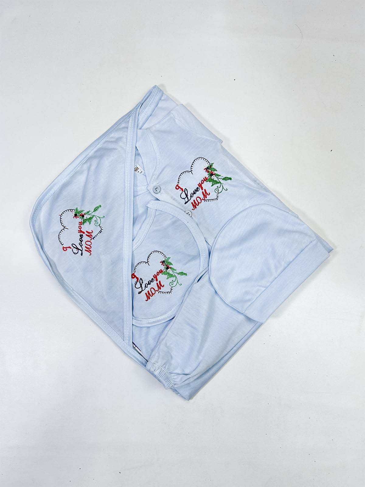 0Mth - 3Mth Blue 5Pcs Gift Set For Newborn HG NBGS257