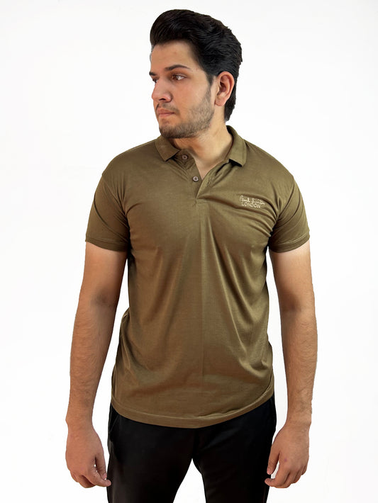 Olive Green Plain Polo T-Shirt For Men MG MTS103