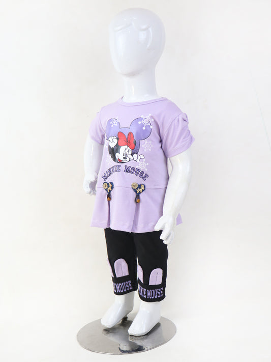 BG01 Girls Suit 1Yr - 4Yrs Mouse Purple