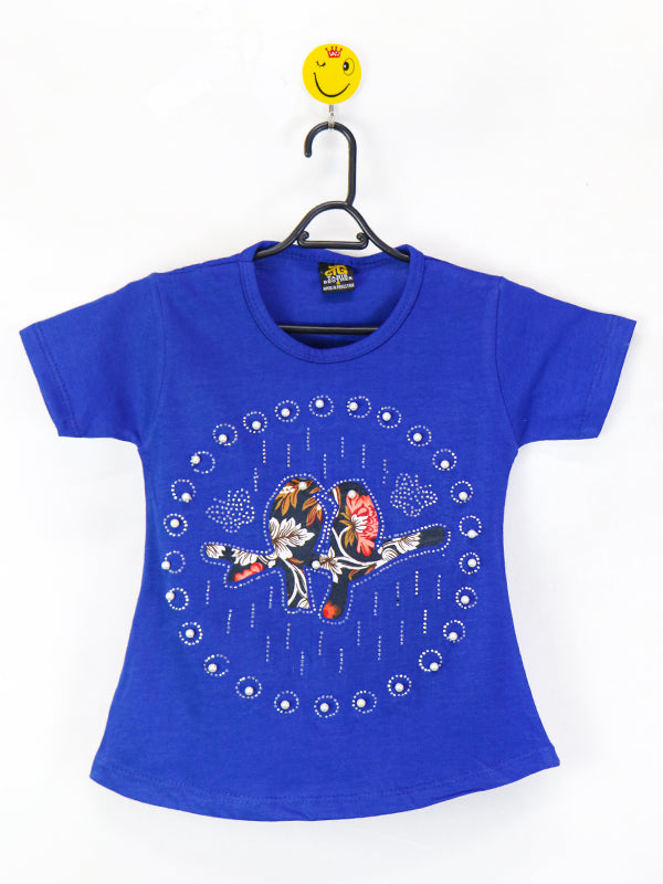 TB Girls T-Shirt 2.5 Yrs - 7 Yrs Sparrow Duo Blue