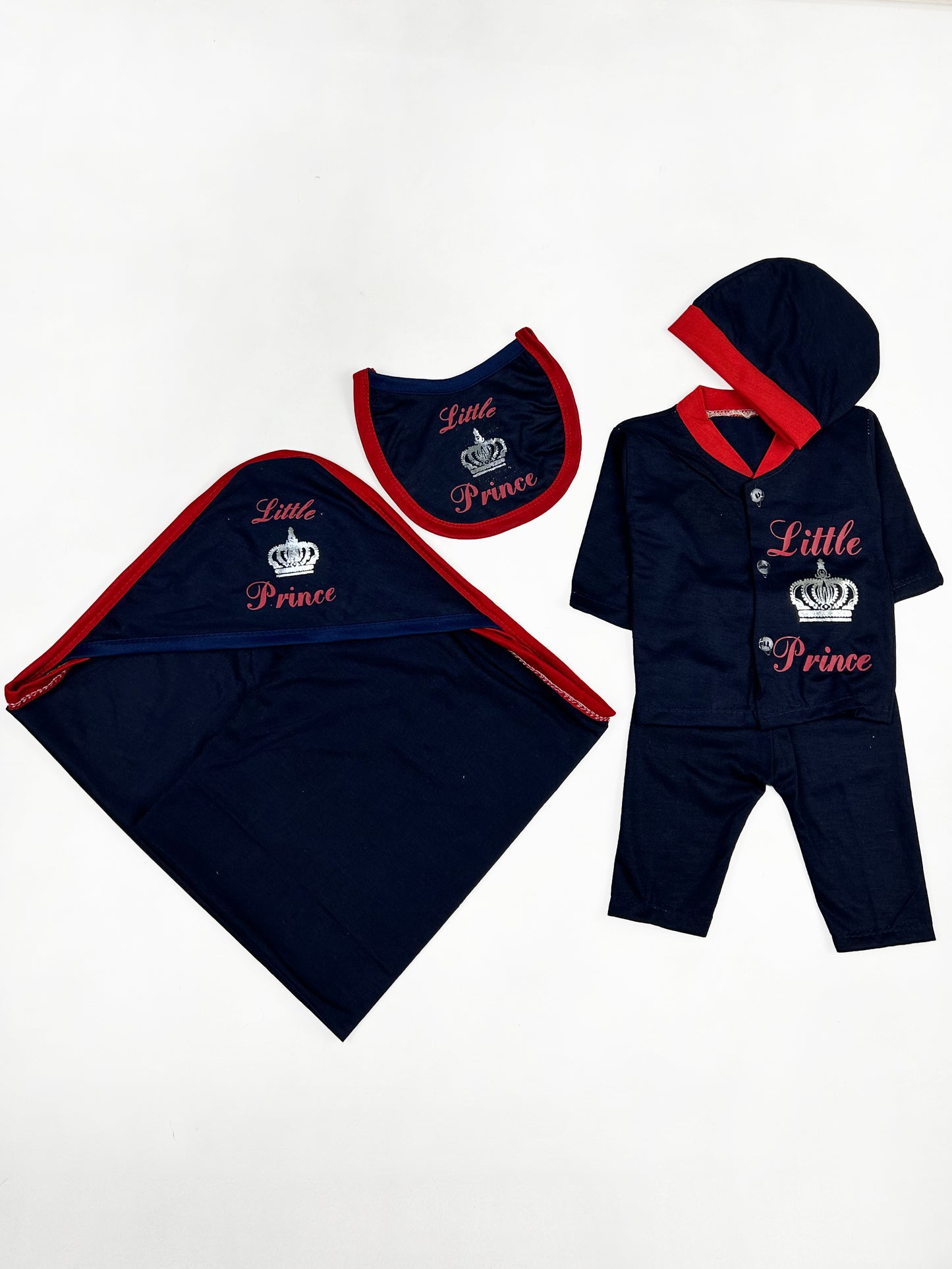 0Mth - 3Mth Prince Navy Blue 5Pcs Gift Set For Newborn NBGS139