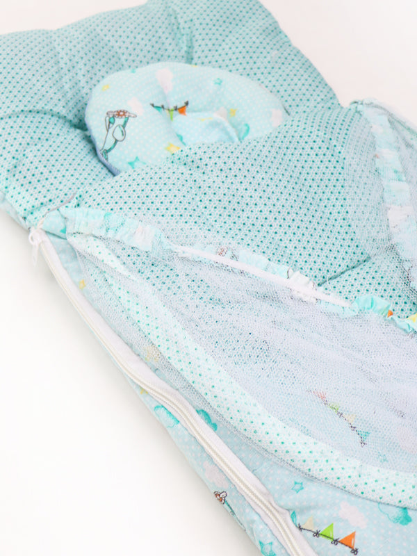 N 2Pcs Newborn Baby Sleeping Bag With Mosquito Net Green