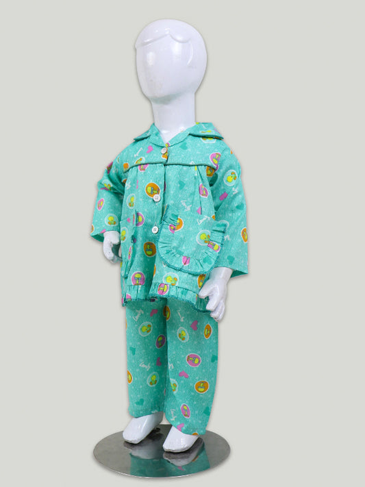 NG Kids Cotton Night Suit 1Yr - 5Yrs 05 Green