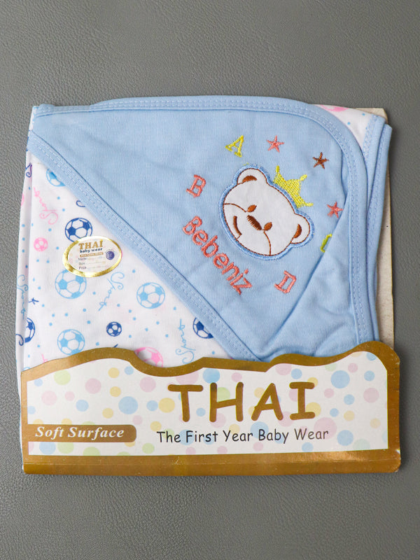 Light Blue Wrapping Sheet For Newborn NWS04