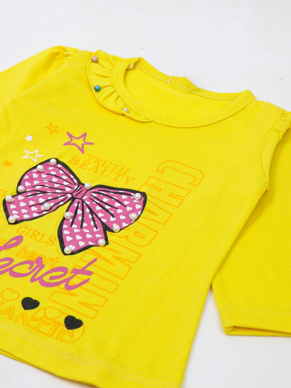 GTS05 MZ Girls T-Shirt 1 Yrs - 4 Yrs Charming Yellow