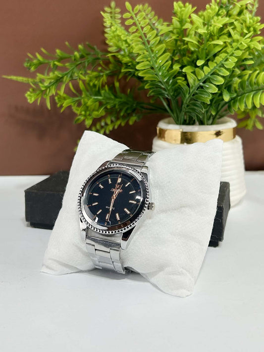 Silver Stainless Steel Watch For Men MW214