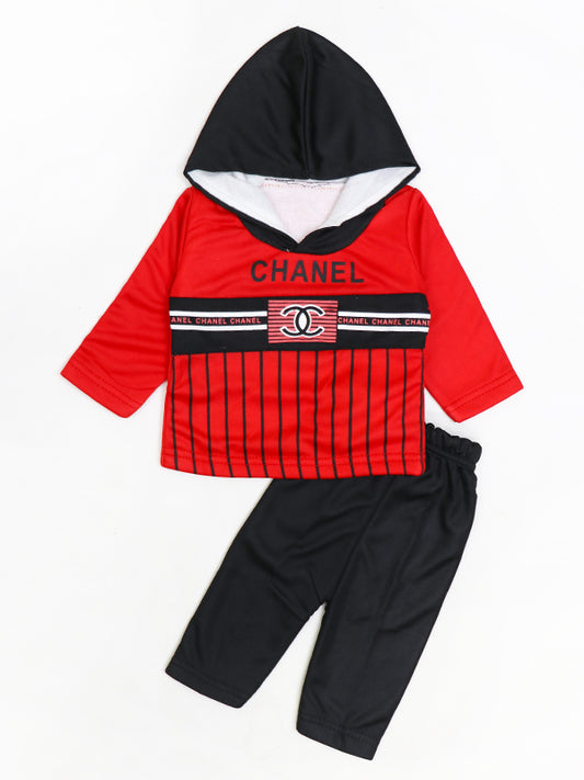 SF Hooded Newborn Baba Suit 3Mth - 9Mth Chanel Red
