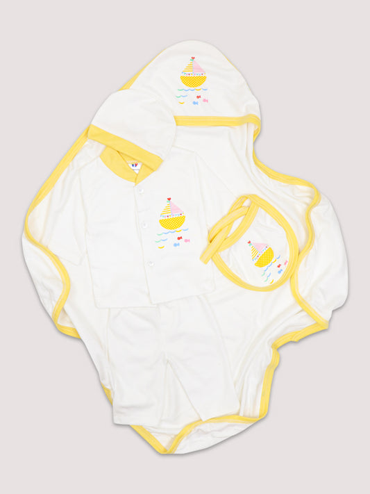 HG Newborn 5Pcs Gift Set 0Mth - 3Mth Printed Ship Yellow