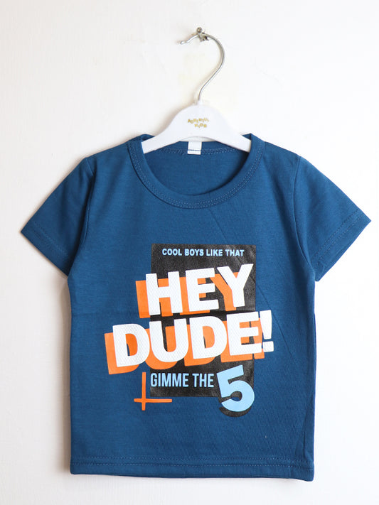 ATT Boys T-Shirt 1 Yrs - 4 Yrs Dude Sea Blue