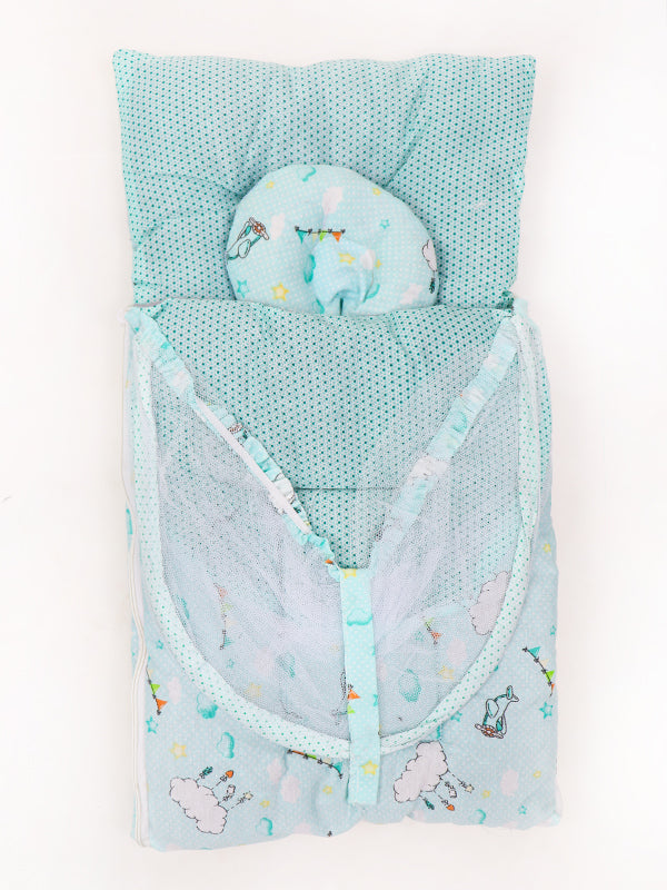 N 2Pcs Newborn Baby Sleeping Bag With Mosquito Net Green