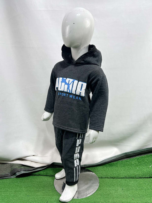 2Yr - 5Yrs Fleece PU Black Suit For Kids SH BS542