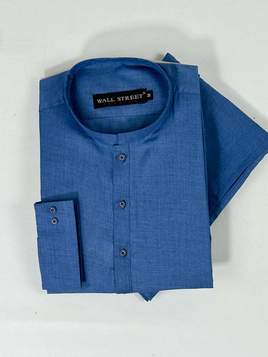 P831-2 Ink Blue Stitched Kurta Pajama Suit For Men MSK282