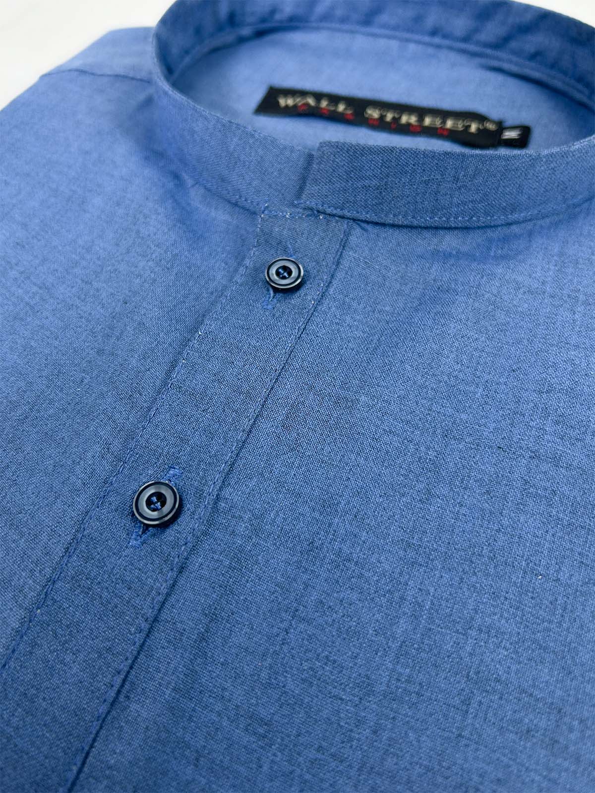 P831-2 Ink Blue Stitched Kurta Pajama Suit For Men MSK282