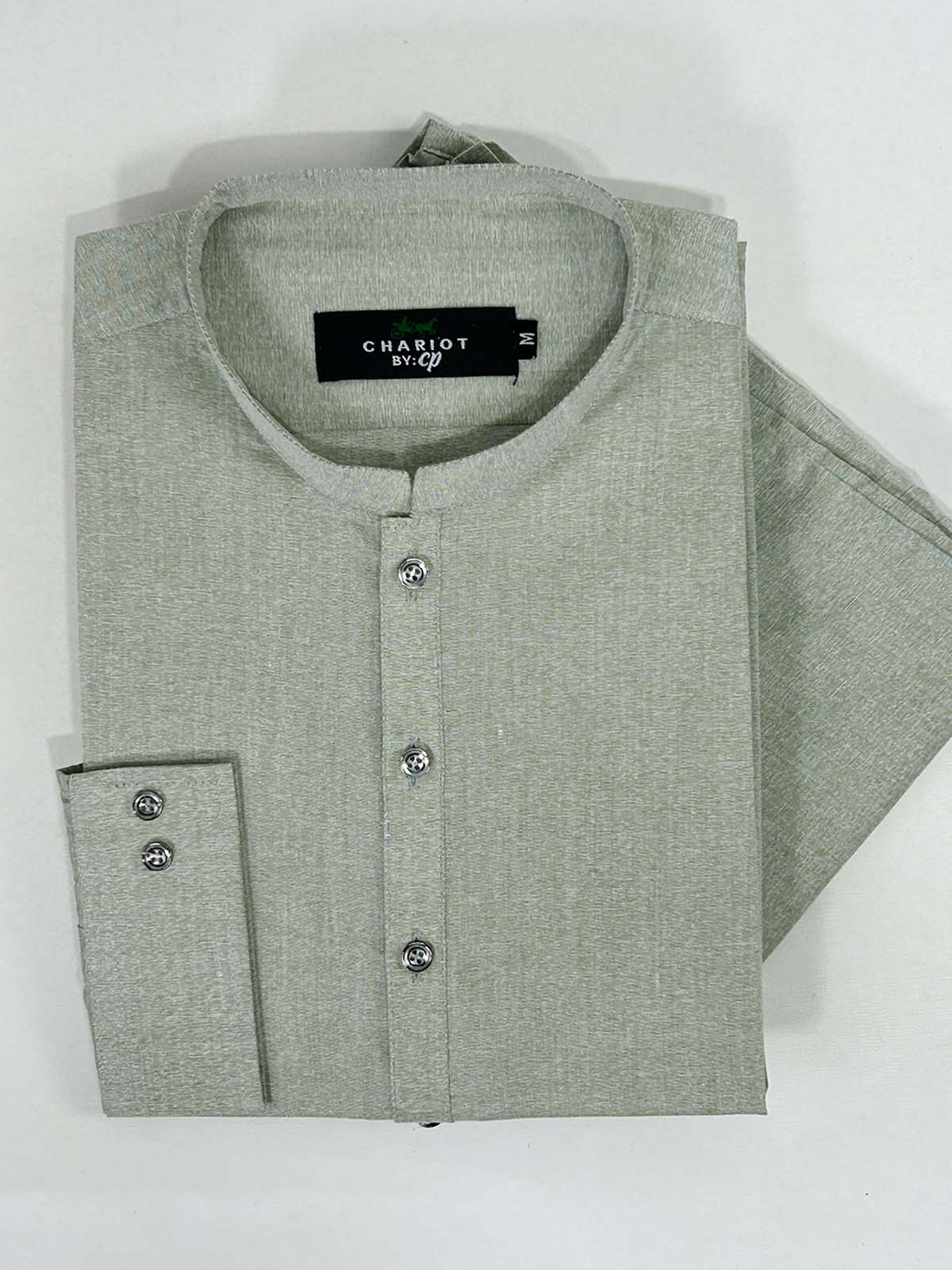 P875-2 Light Green Stitched Kurta Pajama Suit For Men MSK292