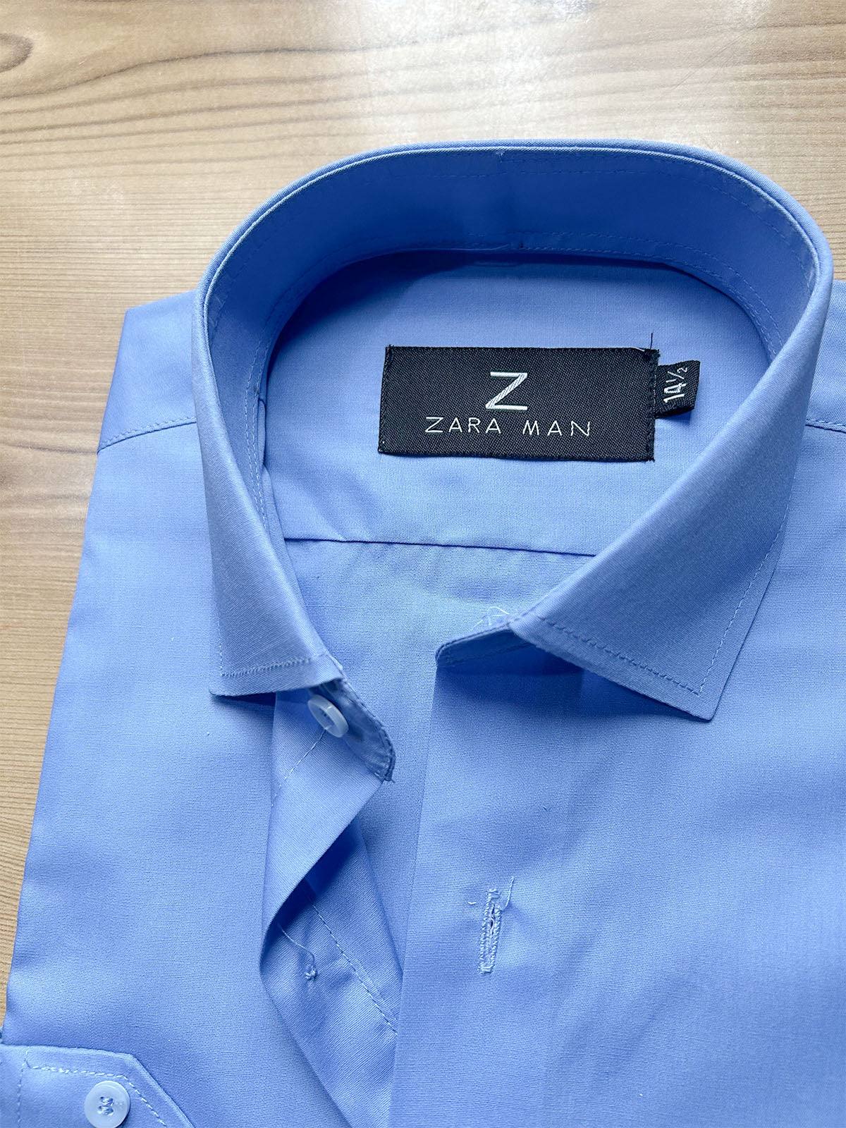MFS728 100% Cotton Powder Blue Formal Dress Shirt For Men