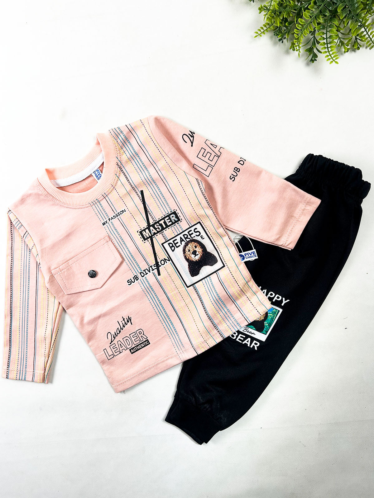1Yr - 4Yrs Light Peach Suit For Kids BS829