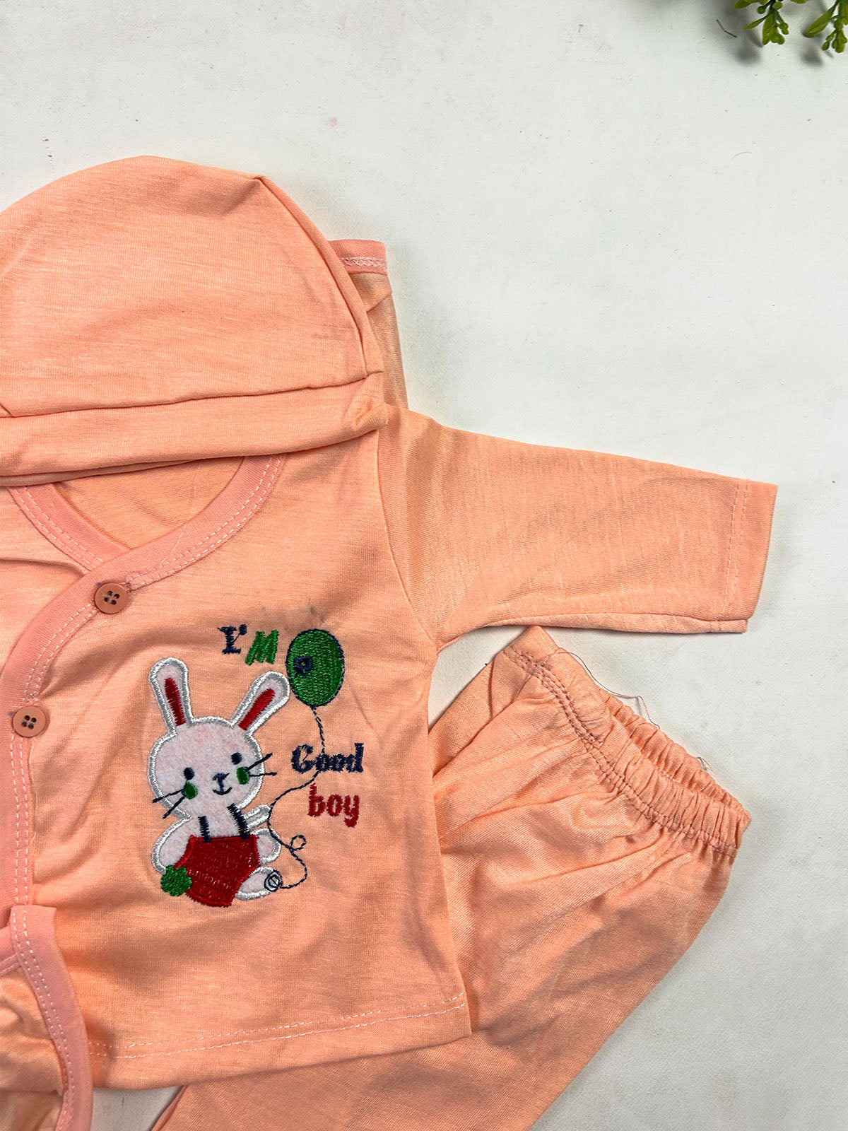 0Mth - 3Mth Good Boy Peach 5Pcs Gift Set For Newborn NBGS440