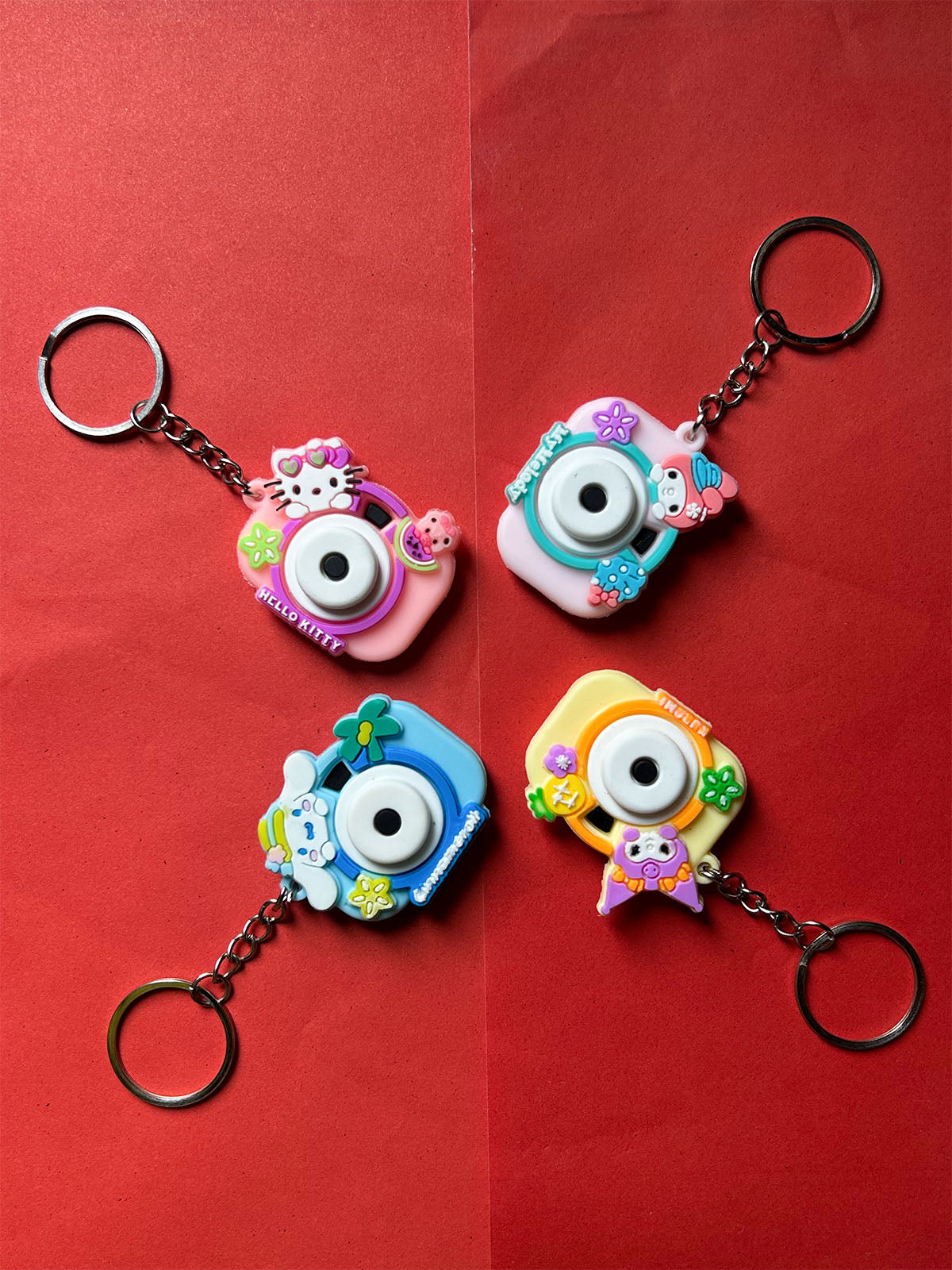 KC28 Pack of 4 Key Chain Multicolor